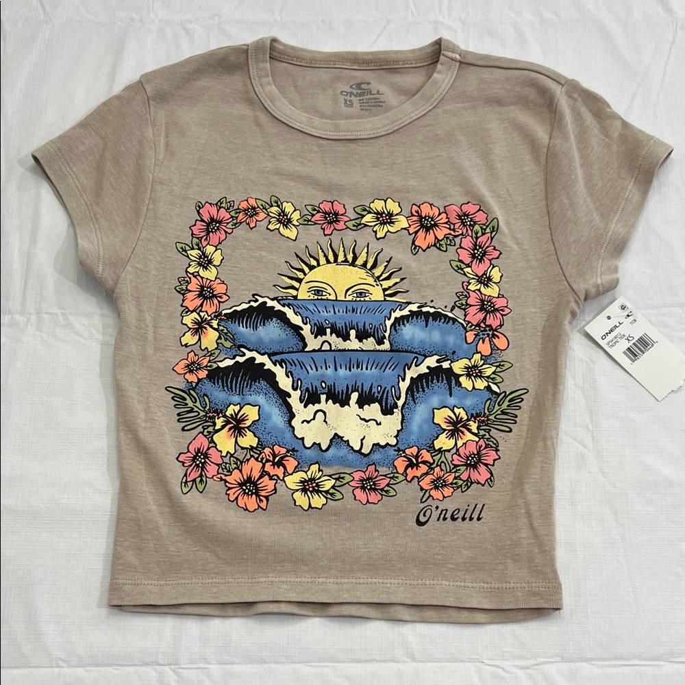 O'Neill  Brown Floral Graphic Tee